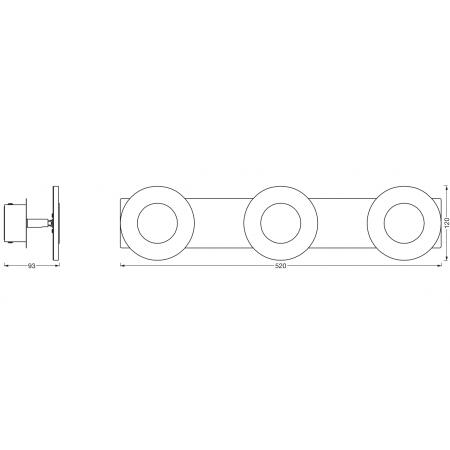 Aplica LED inteligenta pentru baie Ledvance SMART+ Wifi Orbis Wave 520, 21W, 2100 lm, lumina alba (3000-6500K), IP44, 520x93x120