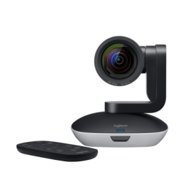 Camera web Logitech PTZ Pro 2, Full HD 1080p 30fps, raza de acțiune IR 8,5 m, câmp de vizualizare: diagonală: 90°, horizontală: 