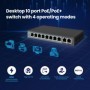 Extralink CERES  PoE Switch  8x 100Mb/s PoE/PoE+ 2x RJ45 Uplink 100Mb/s 96W