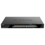 Switch D-Link DGS-1520-28MP, 28 porturi Gigabit,24 x 10/100/1000Base-T, 2 x 10GBase-T, 2 x 10G SFP+, Switching Capacity: 128 Gbp