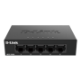 D-Link Switch DGS-105GL, 5 porturi Gigabit, Capacity 10Gbps, desktop, faramanagement, metal, negru, fara ventilator, D-Link Gree