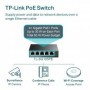 "5-Port Gigabit Easy Smart Switch with 4-Port PoE+ PORT: 4× Gigabit PoE+ Ports, 1× Gigabit Non-PoE Ports SPEC: 802.3at/af, 65 W 