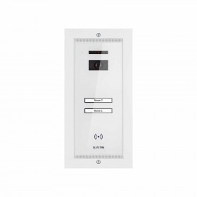 ELECTRAPanou video exterior Electra Smart pentru 2 familii incastrat alb