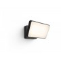 Proiector LED inteligent Philips Hue Welcome, 20.5W (80W), 2300 lm, lumina calda (2700K), dimabila, IP44, 160x220x153mm, Negru